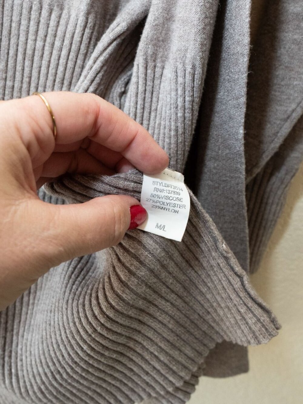 Altar'd State Cardigan M/L Taupe Beige Open Front Long Soft Knit Pockets - Picture 9 of 14